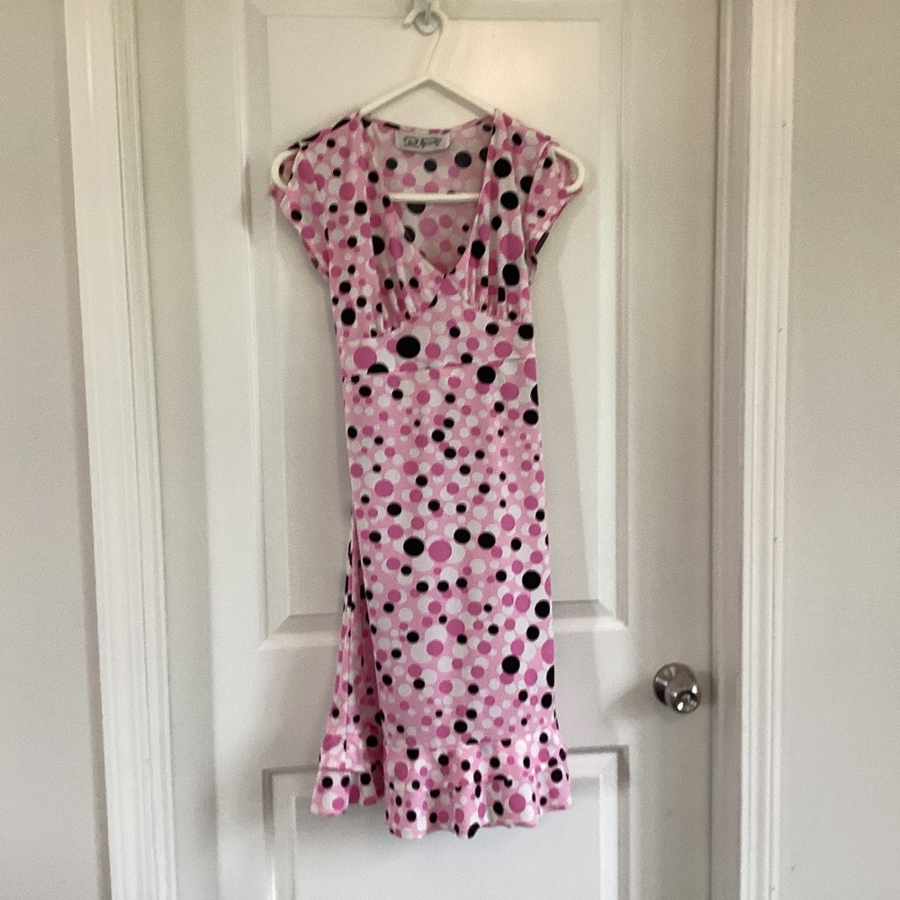 Two Roads fitted polka dot dress size small